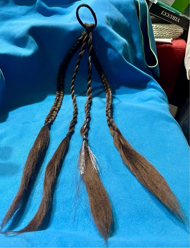 4 Trenzas Cabello Hechas a Mano 45cm largo