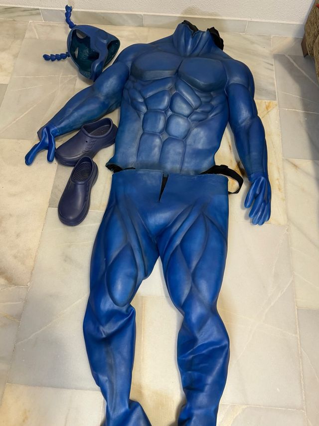 Disfraz Latex The Tick Azul