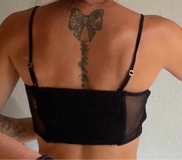 Top negro tipo Corsé