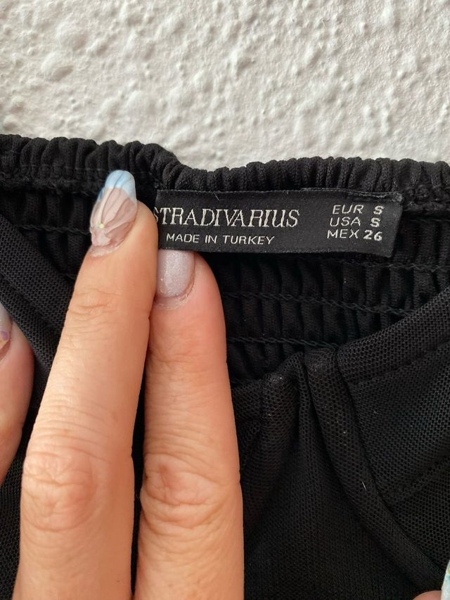 Top negro tipo Corsé