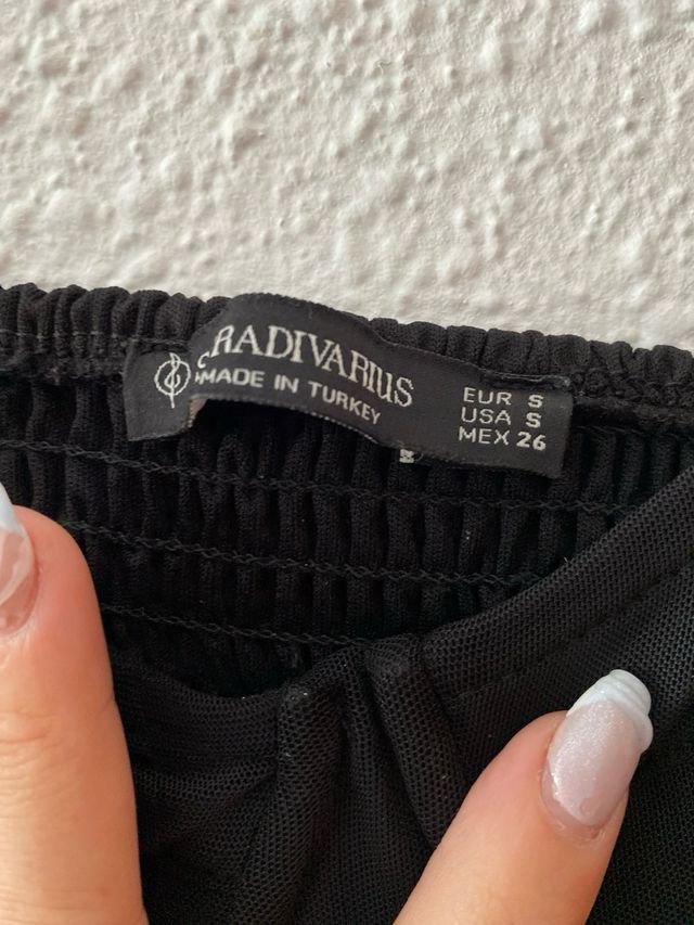 Top negro tipo Corsé