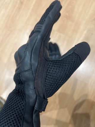 Guantes Moto Transpirables Cuero y Tela