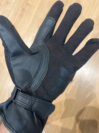 Guantes Moto Transpirables Cuero y Tela
