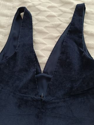 Vestido peto pana azul