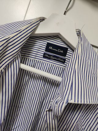 Camisa Massimo Dutti Rayas Azul