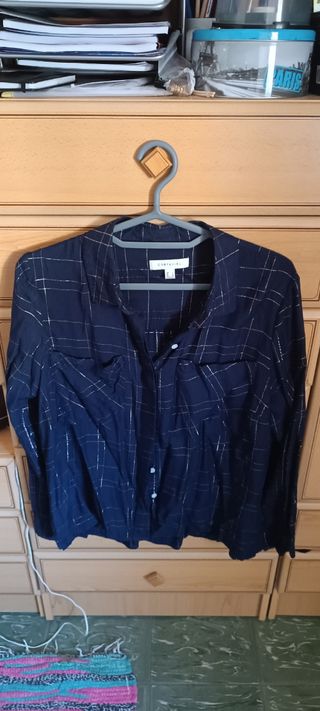 Camisa Cortefiel Azul Talla L