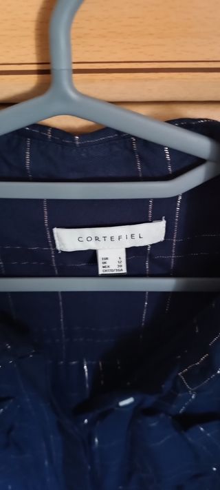 Camisa Cortefiel Azul Talla L