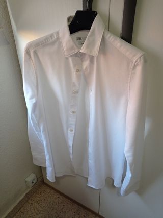 Camisa ZARA Blanca Talla S