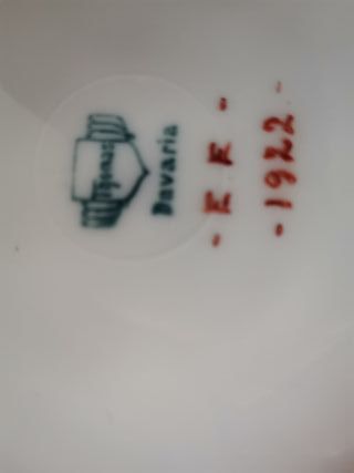 Pareja Platos Cerámica Florales Dorados