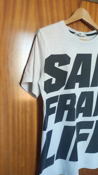 Camiseta H&M San Francisco Life Blanca
