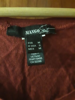 Mango Top Granate Talla M