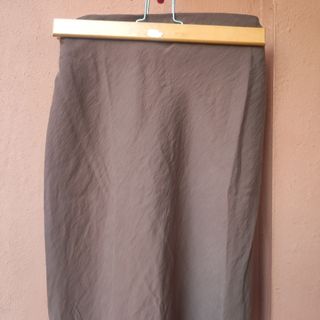 Falda larga marrón chocolate