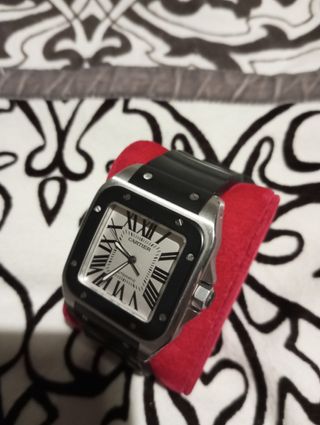 Reloj Cartier Santos Caucho