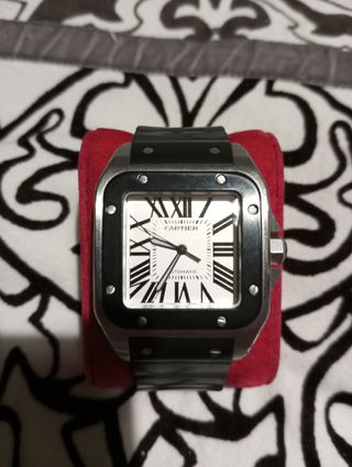 Reloj Cartier Santos Caucho