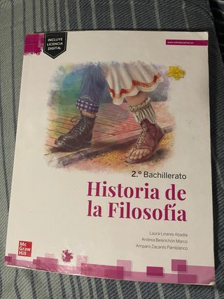 Libro Historia de la filosofía 2 bach Mcgrawhill