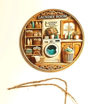 Panel Decorativo Laundry Room Madera