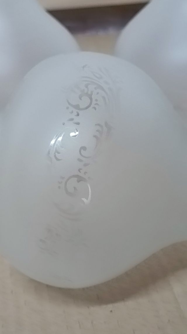 3 Tulipas Cristal Esmerilado Dibujo