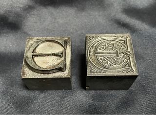 Lote tipos móviles de imprenta letras capitales E