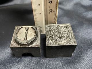 Lote tipos móviles de imprenta letras capitales E