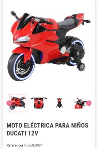 Moto Infantil Eléctrica Ducati 12V Roja