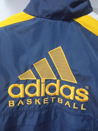 Chaqueta Cortavientos Adidas Vintage Azul/Amarillo