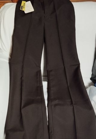 Pantalones acampanados poliéster y lana años 70