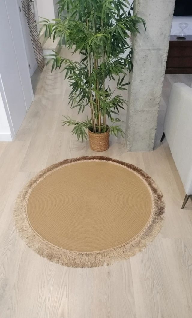 Tapete Redondo com Franjas