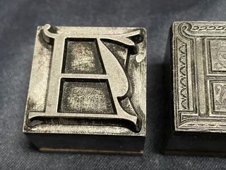 Lote tipos móviles de imprenta letras capitales A