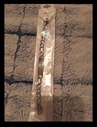 Pulsera esclava acero plateada