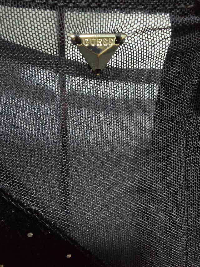 Vestido Guess Negro Brillante
