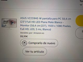 Pantalla ASUS Blanca
