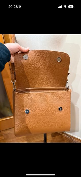 Borsa a mano e tracolla marrone