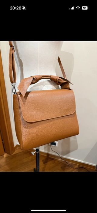 Borsa a mano e tracolla marrone