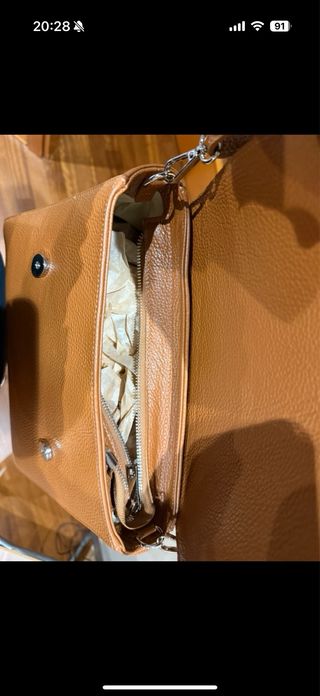 Borsa a mano e tracolla marrone