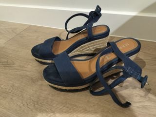 Sandalias esparto azul
