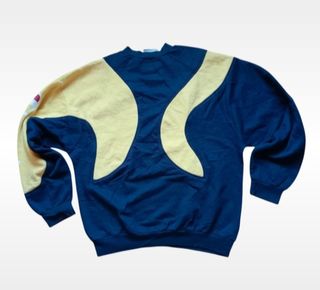 Sudadera Champion Retro Azul y Amarillo