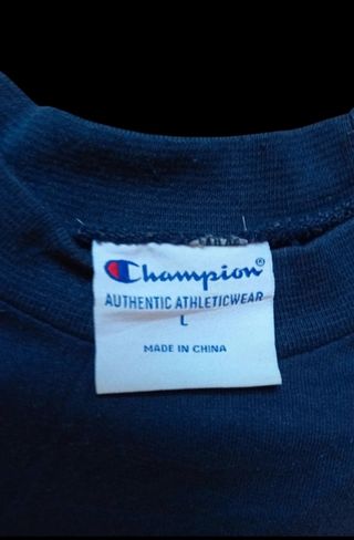 Sudadera Champion Retro Azul y Amarillo