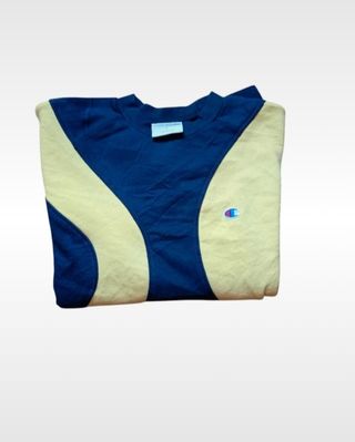 Sudadera Champion Retro Azul y Amarillo