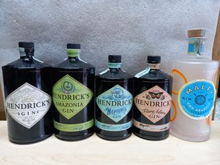 Bottiglie vuote Hendrick's Gin (5 pezzi)