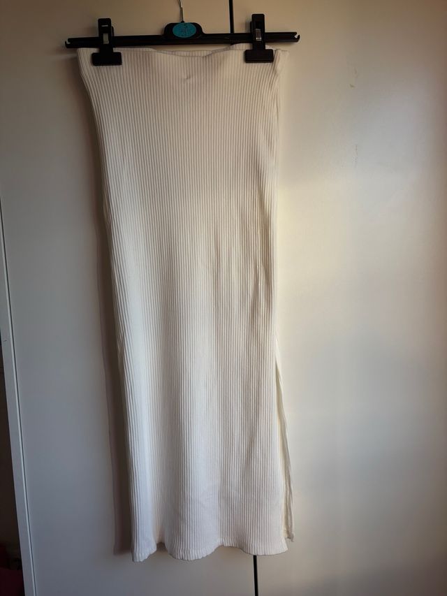 Falda Larga Blanca Talla S