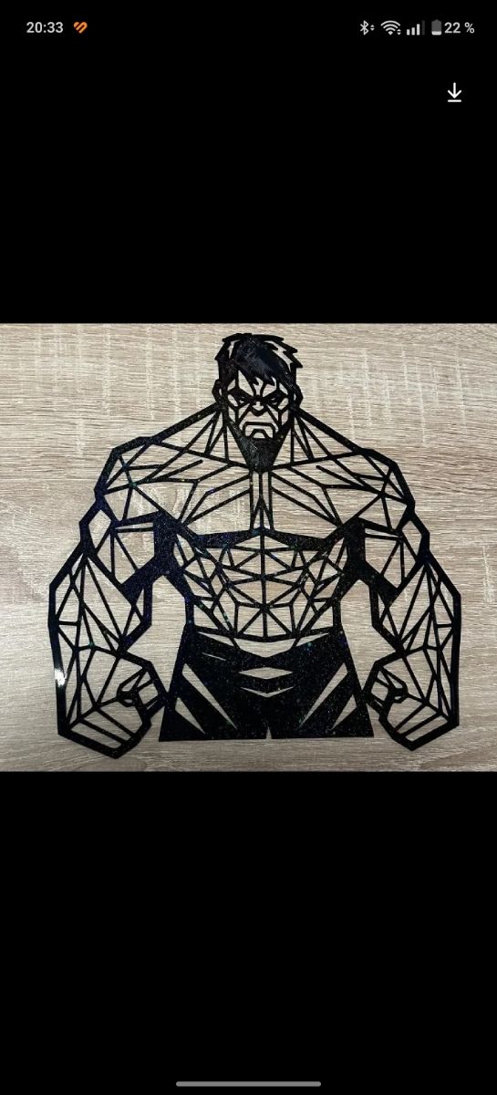 Decoración de pared geométrica de Hulk