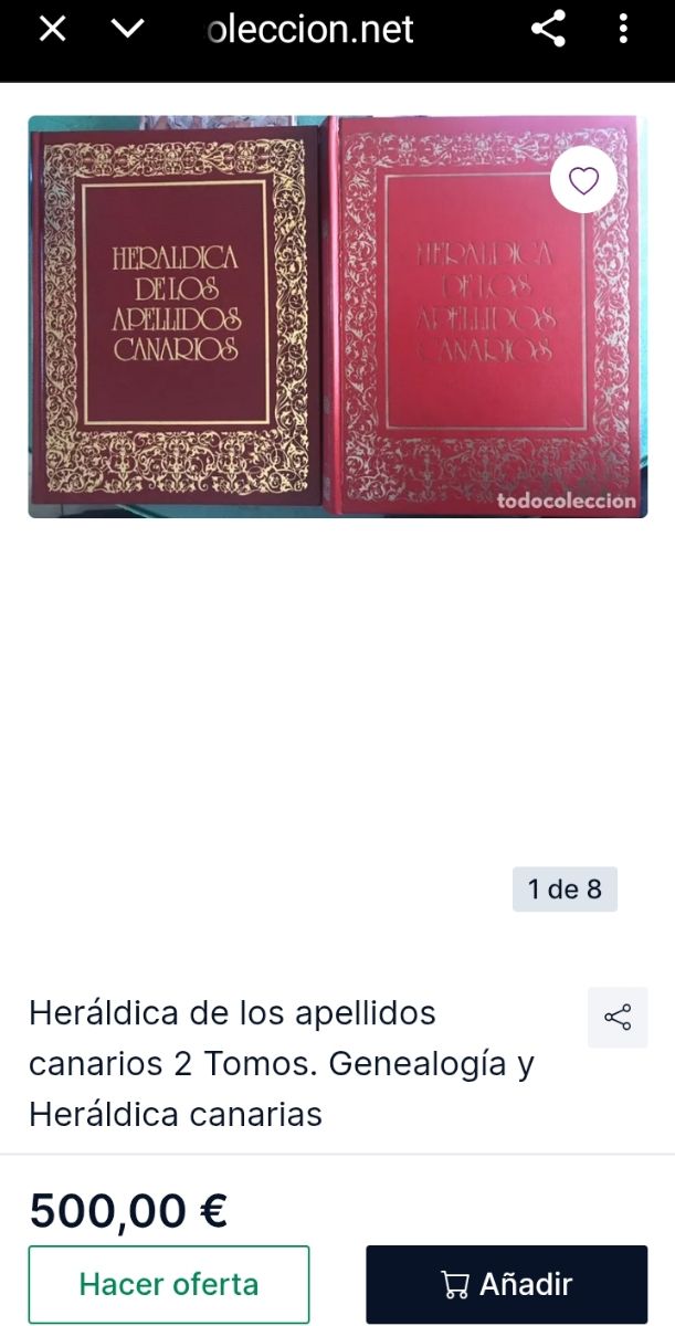 Heráldica de los apellidos canarios - Tomo 2