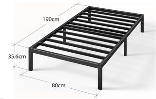 Estructura Cama Metal Negra (190x80)