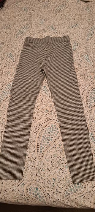 2 Leggings ZARA Mujer T.XS Negro y Blanco/Negro