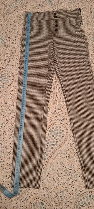 2 Leggings ZARA Mujer T.XS Negro y Blanco/Negro