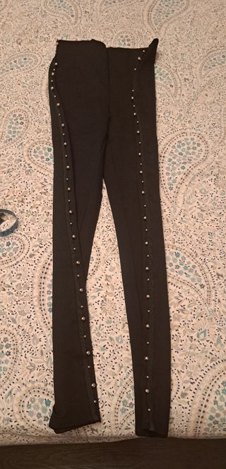 2 Leggings ZARA Mujer T.XS Negro y Blanco/Negro
