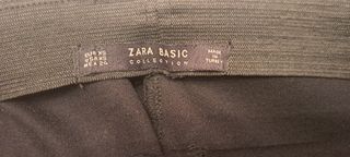 2 Leggings ZARA Mujer T.XS Negro y Blanco/Negro