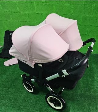 Bugaboo Donkey 2 Gemelar Rosa + Accesorios