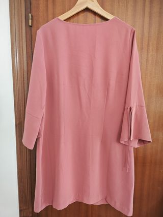 Vestido rosa H&M manga larga