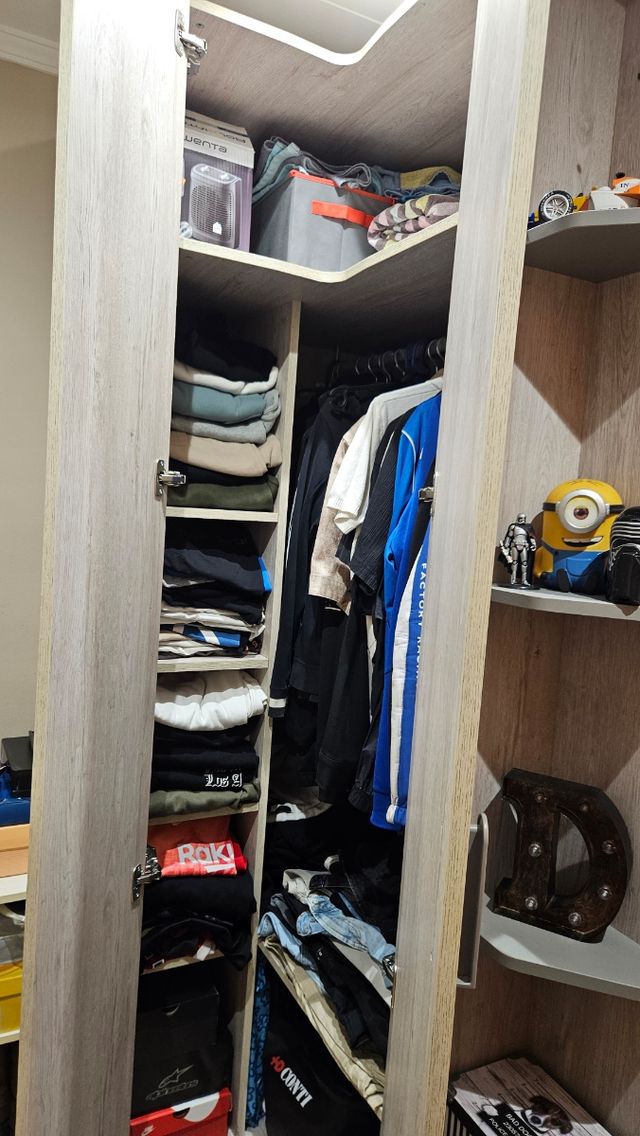 Armario Rinconera Madera Beige/Gris